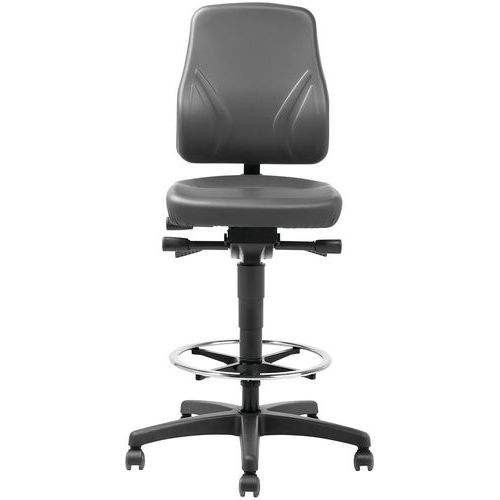 Siège d'atelier ergonomique haut sur roulettes - Manutan Expert Siège d'atelier ergonomique haut sur roulettes - Manutan Expert